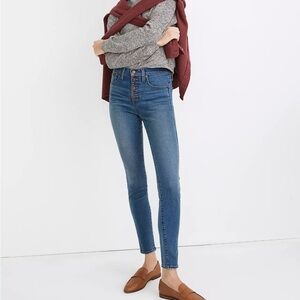 Madewell 10" High-Rise Skinny Jeans in Dewitt Wash: Button- Front Denim …